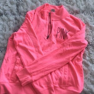 PINK VS large hot pink hoodie